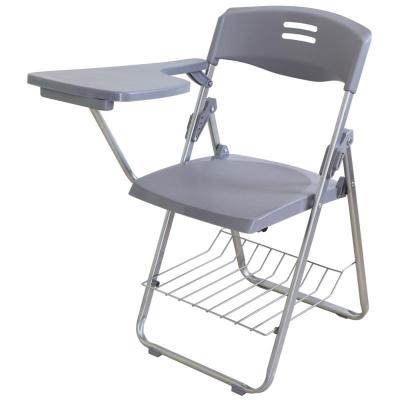 China QS-FTC04 Modern Lightweight Plastic Folding Chair Training Chair With Notepad Tablet School Chair for sale