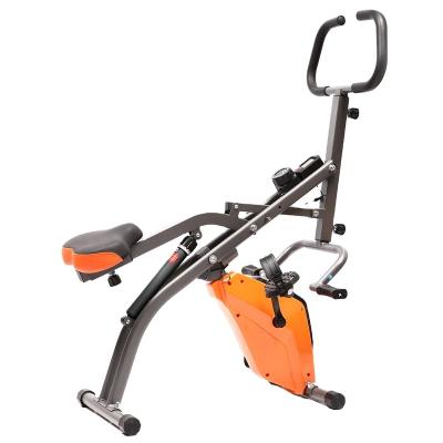 China Newest Steel ZW SPORT Indoor Folding 2 IN 1 Exercise Bike Full Body Crunch Riding Machine for sale