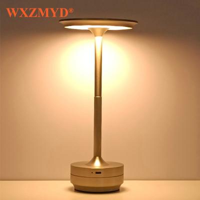 China Modern Luxury Wireless Rechargeable Aluminum Restaurant Metal Touch Hotel Bar Reading Room Table Led Lamp for sale