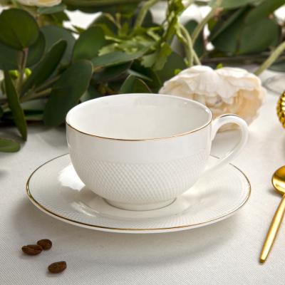 China 90ML 140ML Viable Antique Ceramic Coffee Cups And Saucers for sale