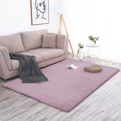 China Long Haired Pretty Washable Imitation Rabbit Fur Rug For Living Room for sale