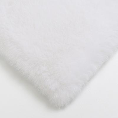 China Washable Artificial Fluffy Home Modern Circle Faux Rabbit Fur Imitation Blankets And Rugs For Living Room for sale