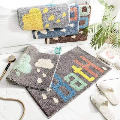 China Beautiful Modern Cartoon Bathroom Carpet Floor Fashion Mat Showerluxury Door Mat For Home for sale