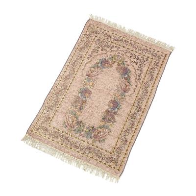 China Fabric Feel Soft and Cozy Cheap Machine Made Mosque Rugs Free Samples Custom Prayer Mat Muslim Carpet for sale