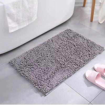 China Amazon Selling Chenille Solid Color Mat keset Door Mat Thickening Encryption Washable Hot Mat Bathroom Absorbent Mat for sale