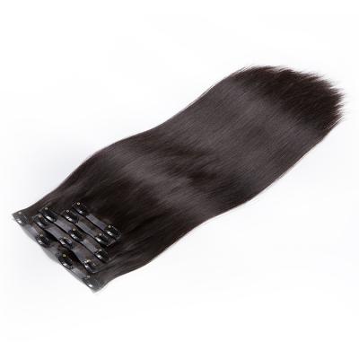 China JP Brazilian Straight Remy Hair 10 Colors Can Customize Human Clip In Hair Extensions for sale