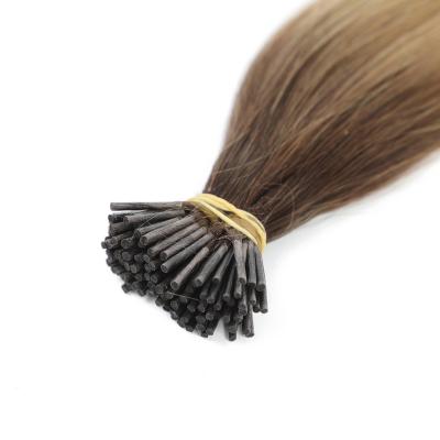 China 100% Natural Remy I Tip JELLYFISH I Tip Hair Extension Dark Brown Prebonded Remy I-Tip Straight Hair Extensions 100% Natural for sale