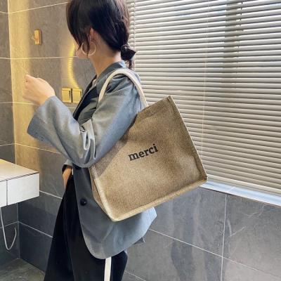 China Ecological; Reusable; Wholesale Biodegradable Customizing Eco Friendly Fashion Beach Tote Grocery Jute Printed Reusable Bags With Zipper for sale