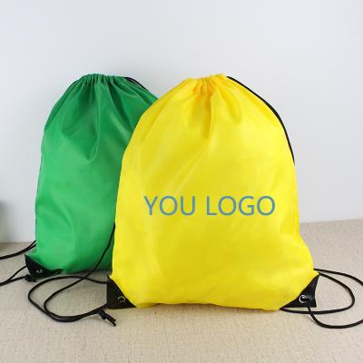 China Customized Waterproof Logo Polyester Gym Backpack Breathable Waterproof Drawstring Bag For Sports Travel for sale