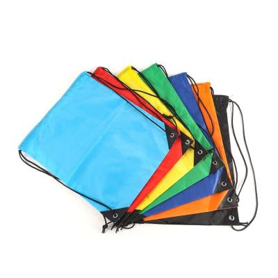 China Hot Sale Polyester Drawstring Bag Logo Printing Sports Shopping Bag 210D Waterproof Custom Waterproof Backpacks for sale