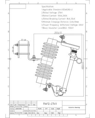 China Outdoor High Voltage 15 - 27KV Outdoor High Voltage Expulsion Drop Type Electrical Fuse Cutout With Best Parts for sale