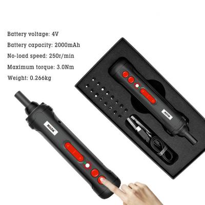 China Household electric screwdriver multi-function rechargeable lithium electric screwdriver with electric drill head set mini electric drill for sale