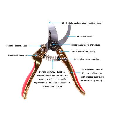 China Anti-Slip Handle Hand Cutting Scissors Pruner Shears Gardening Shears for sale