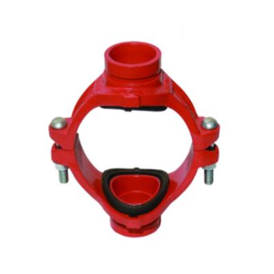 China Ductile Iron DN100mm To DN250mm Fire Fighting Ductile Iron Approved Grooved Mechanical Cross Pipe Fittings For Fire Fighting for sale