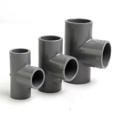 China High Quality And Best Price Fitting Straight Fittings uPVC / PVC Pipe Tee Water Reducing Tee for sale