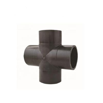 China High quality and best price fittings DN50-DN630mm HDPE cross pipe fitting PE water supply for sale