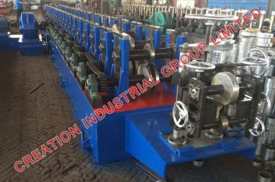 China Horizontal Bracket Rack Roll Forming Machine With Hydraulic Post Cutting for sale