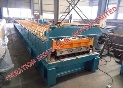 China Galvanized Steel Floor Dek Panel Roll Former Machine with Embossing Rollers for sale