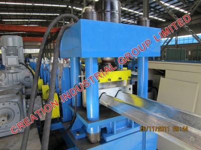 China W Beam Safety Barrier / Highway Guardrail Roll Forming Machine With Puncher / Cutter for sale