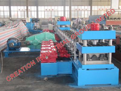 China Speedway Guard Rail Sheet Metal Roll Former Roll Forming Line With Mitsubishi PLC Control for sale