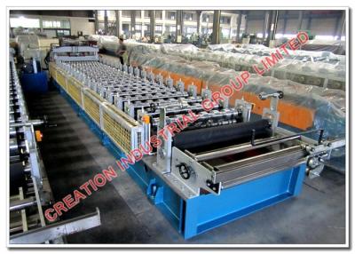 China Corrugated Steel and Aluminium Roof Tile Roll Forming Machine with 7.5KW Driving Motor and 5.5KW Step Presser for sale