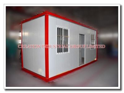 China Moveable Prefabricated Steel Modular Container House with Sandwich Roof & Wall Panels for sale