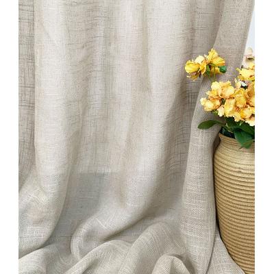 China Factory Supply Insulated Curtain Fabric Linen Panels For Living Room Window Curtain for sale