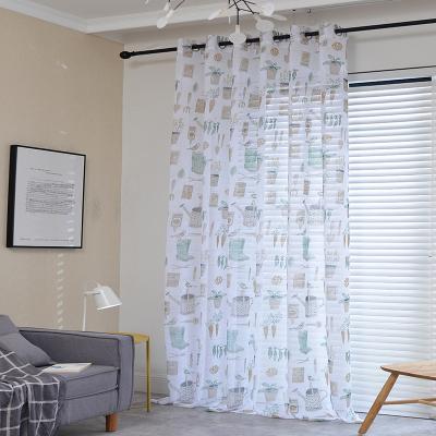 China Printing Amazon Hot Sale OEM Accept Room Darkening Grommet Printing Blackout Window Living Room Curtains for sale