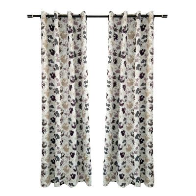 China Printing HOME Blackout Floral Curtains For Bedroom Flower Window Curtain Digital Printing Curtains Grommet for sale