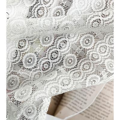 China Price Sheer Cheap Lace For Room Warp Curtain Lace Knitting Fabric For Window Curtain for sale