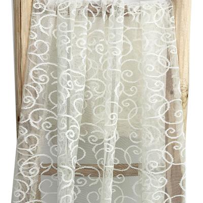 China Sheer Fabric Modern Home Warp Lace Decor Fabric Knitting Panels For Living Room Luxury Buying At Cheap Price for sale