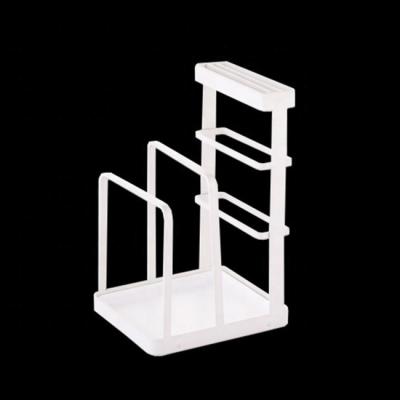 China Viable Iron Knife Holder Cutting Board Plastic Steel Rack for sale