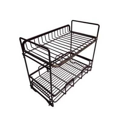 China Removable Counter Rack Metal Kitchen Storage Organizer for sale