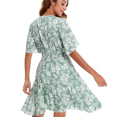 China 2023 High-end Embroidery Anti-Static Hollow In Stock Sales New Woman Clothes Wholesale Elegant Club Party Clothing Fashion Floral Dress for sale