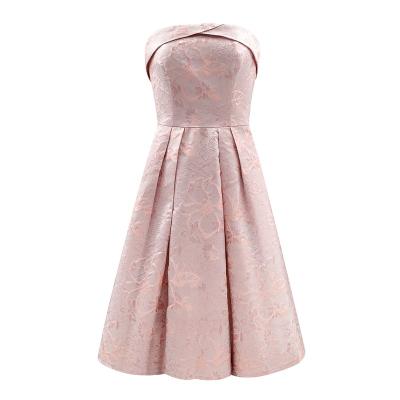 China 2022 Rose Sleeveless Lace Crystallized Corset Satin One Shoulder Dress Anti-Static Short Split Dress Women High With Slit for sale