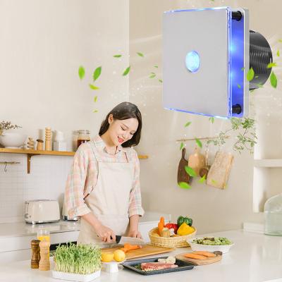 China LED Light Effect During Activation SEICOI 2022 New Style 6 Inch Exhaust Fan For Kitchen LED Power Ventilation Square Fan ABS Body for sale