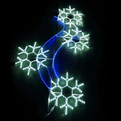 China Commercial Use LED Snowflakes Pattern Lights For Outdoor Christmas Decoration Lights Decoration Light Waterproof for sale