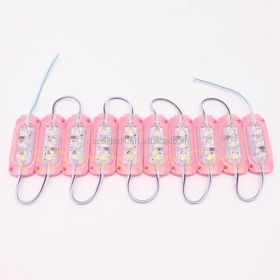 China AlGaInP led warning lights 6525 strobe 3 flashing module 2835, LED 0.6W IP65 pink shine 24V led module for sale