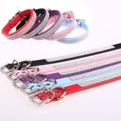 China Quick release pet products manufacturer, wholesale bling crystal dog collar, pearl rhinestone dog collar pet for sale