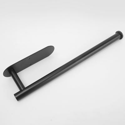 China Home Modern Hotel Toilet Paper Roll Paper Holder Black Iron Paper Towel Holder for sale