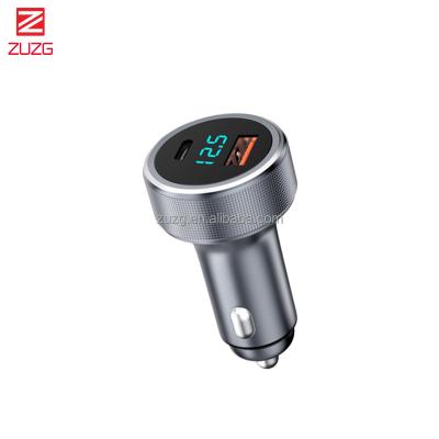 China 22.5W USB Car Fast Charger 22.5W USB C Car Charger USB C Car Charger Adapter Cigarette Fast Charging Lighter for sale