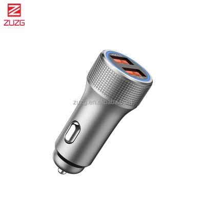 China 2.4A Fast Charging Power Car Phone Speed ​​ZUZG Dual USB Fast Charging Super Fast Car Charger Super Charging The Car for sale