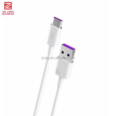 China ZUZG 120W 6A Single Core Super Fast Charging 5 Data Cable For Phone Usb Cable With Packaging Box for sale