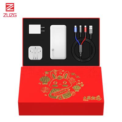 China Hot Selling 10000mAh Power Bank Power Bank, 22.5W Charger, Earphone, 3 In 1 USB Cable 4 In1 Mobile Phone Accessories Set Gifts For Mother's Day for sale