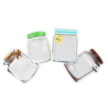 China High Quality Clear Bottle Mason Jar Pouches Rack Lock OEM.Against Air Zipper Ziplock Bag for sale