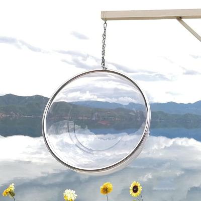 China Modern simplicity Hot sale garden swing chair outdoor stainless steel transparent Type Golden Bubble Chair for living room garden for sale