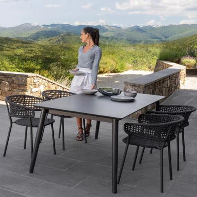 China Modern simplicity courtyard balcony tables and chairs villa rattan table and chair combination for sale