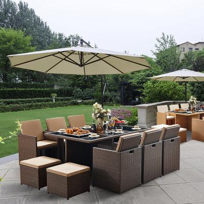 China Modern Simplicity Outdoor Multifunctional Wicker Patio Furniture Dining Table Furniture Sofa and Chair Rattan Wicker Set for sale