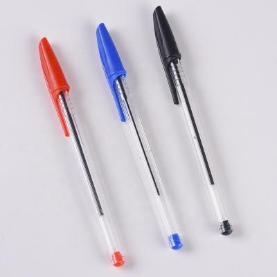 China office & School Pen Hot Selling Smooth Writing Classic Barrel 0.7mm 1.0mm Bullet G-32264 Transparent Ballpoint Pen for sale