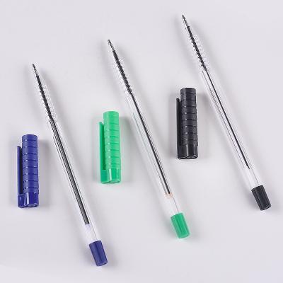 China office & Transparent School Pen 0.7mm 1.0mm Bullet Tip Barrel Writing G-32263 Writing Ballpoint Pen Pen for sale